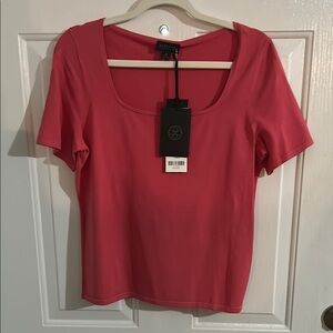 NWT Carlisle Pink Fitted Short Sleeve T-Shirt